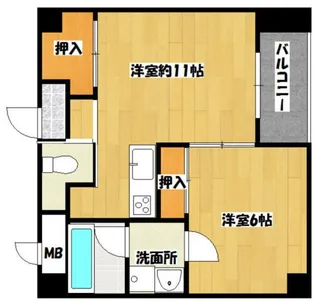 すかる梅満【7階】の間取り