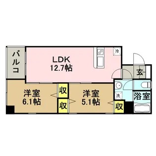 エトゥール博多駅前【2階】の間取り