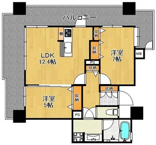 エイルマンション博多駅 【7階】の間取り