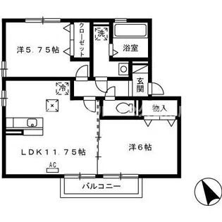 ボスコルーチェ【203号号室】の間取り