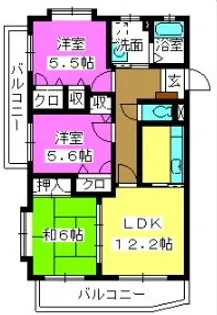 メゾンドール荒木【305号室】の間取り
