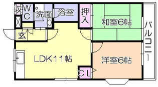 宗崎ハイツ【101号室号室】の間取り
