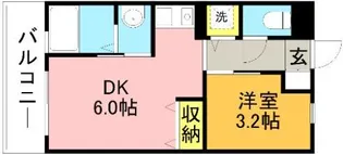 リード桜坂【4階】の間取り