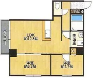 あきない通り西原【207号室】の間取り