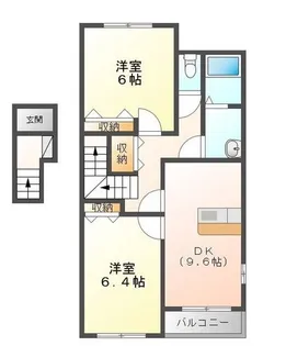 yume KAWACHI 1【203号室】の間取り