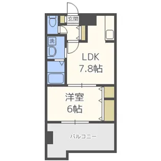 レジディア博多Ⅱ【2階】の間取り