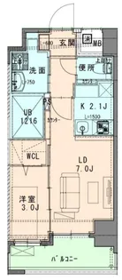 ヴィラージュ高宮【6階】の間取り