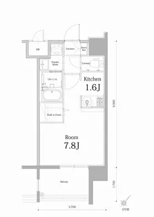 エンクレスト博多駅南BASE【9階】の間取り