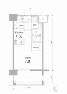 エンクレスト博多駅南BASE【11階】の間取り
