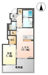アジャートK【1階】の間取り