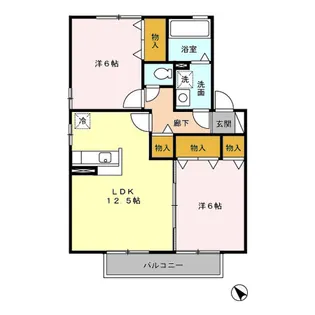 グランドールシャトー【B205号室号室】の間取り