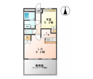 ファインコート北野Ⅰ【1階】の間取り