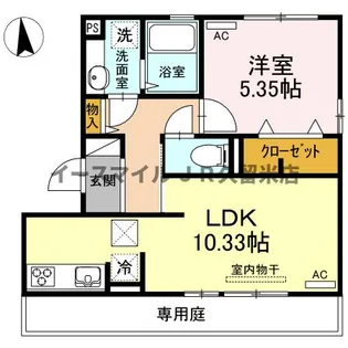 グリーンパーク大善寺Ⅴ【101号号室】の間取り