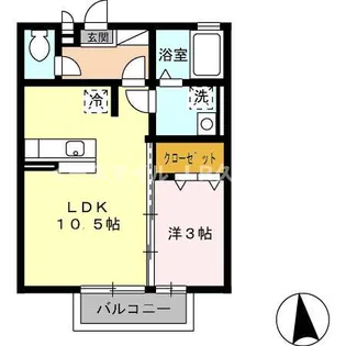 1LDKの間取り画像