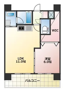 エトランゼ17大濠公園前【5階】の間取り