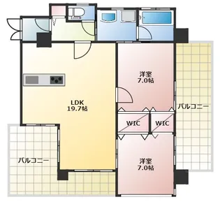 エトランゼ17大濠公園前【9階】の間取り
