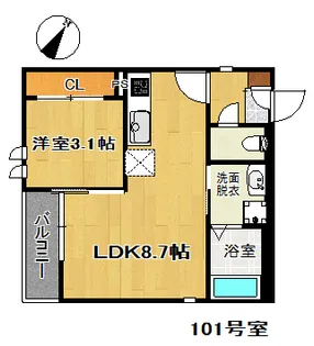 Grandtic サンメゾン博多Ⅰ【1階】の間取り