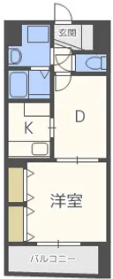 プレステージ東比恵【7階】の間取り