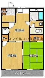 サンフィールド【102号室】の間取り