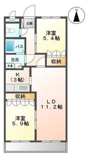 ローズマリーⅠ【2階】の間取り