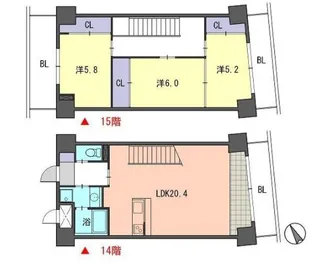 レジデンス住吉の間取り