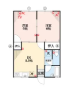 Mコーポ(うきは市)【2階】の間取り