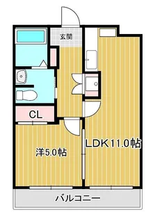 パインヒルズ美野島 【6階】の間取り