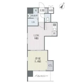 ジェイド博多【8階】の間取り