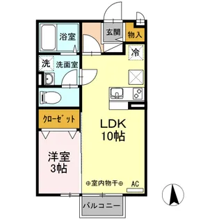 ラーン・サバーイ【1階】の間取り