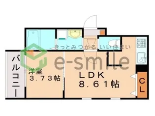 YTK Kurume【1階】の間取り