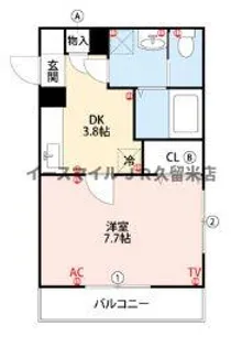 アムールポパイ【1階】の間取り