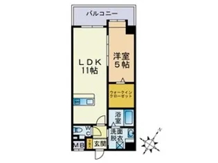 サンパーク板付【4階】の間取り