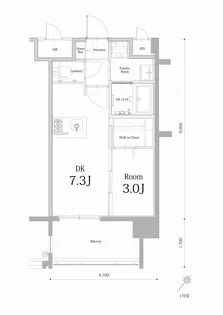 エンクレスト博多駅南BASE【8階】の間取り