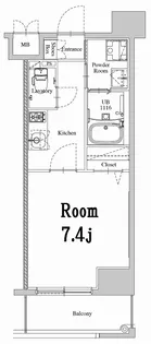 エンクレスト天神WEST【12階】の間取り
