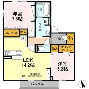 エクセル東合川Ⅲ【103号室号室】の間取り
