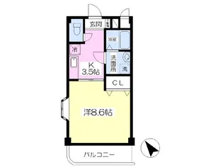 ビューカトレア【201号室】の間取り