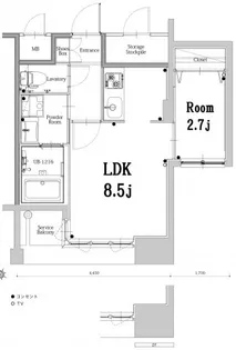 エンクレスト博多GATE【2階】の間取り
