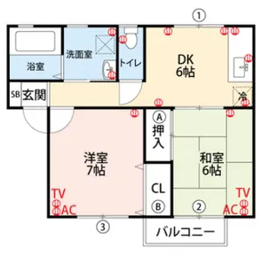パークハイツミズマ【2階】の間取り