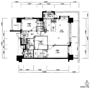 フェスティオ六ツ門ファザード【6階】の間取り