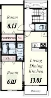 エクセラン朝妻【3階】の間取り