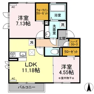 シャルムメゾン【B105号室号室】の間取り