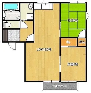 フレグランス南町 A棟【201号室】の間取り