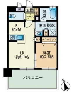 サニークレスト東比恵【2階】の間取り