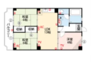 ニューグリーンビル【4階】の間取り