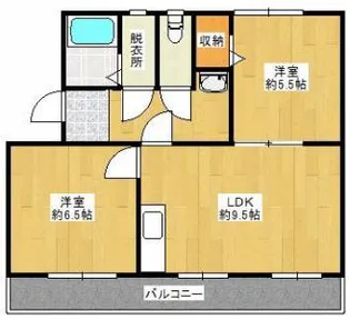コンチェルト東合川Ⅱ【1階】の間取り