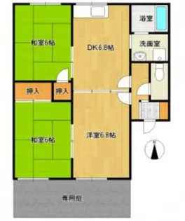 コスモハイツ柳瀬【2階】の間取り