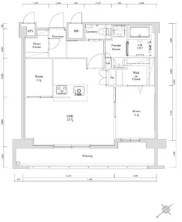エンクレスト博多駅南FIT【12階】の間取り