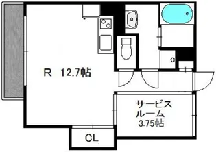 ハイディングプレイス東比恵【7階】の間取り