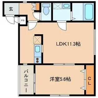 パラディーゾ空港前【2階】の間取り
