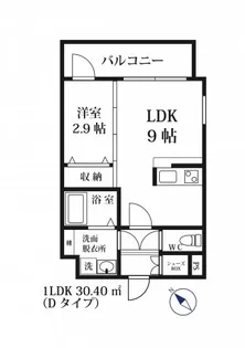 MODERN PALAZZO山王Grow【2階】の間取り